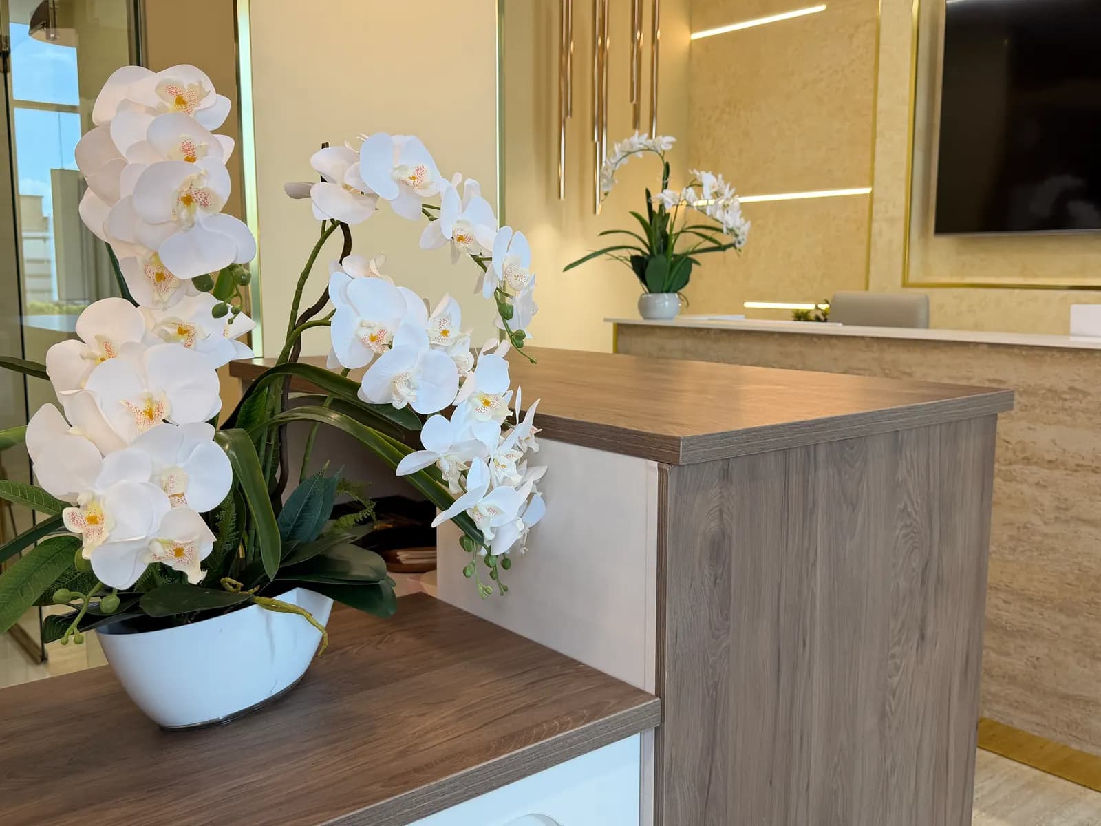 Reception desk at MediLavia clinic
